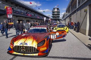 #75 Mercedes-AMG GT3 of Kenny Habul, Martin Konrad and Michael Grenier, SunEnergy 1 Racing, Intercontinental GT Challenge, GT3 Pro Am\SRO, Indianapolis Motor Speedway, Indianapolis, IN, USA, October 2021
 | Brian Cleary/SRO
