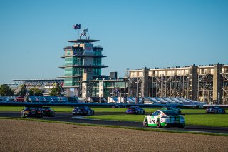 #54 Porsche 718 Cayman GT4 CS MR of Tim Pappas, Jeroen Bleekemolen and Sebastian Bleekemolen, Black Swan Racing, Intercontinental GT Challenge, GT4\SRO, Indianapolis Motor Speedway, Indianapolis, IN, USA, October 2021
 | SRO Motorsports Group