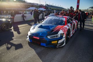 #32 Audi R8 LMS GT3 of Dries Vanthoor, Charles Weerts, and Christopher Mies, Audi Sport Team WRT, Intercontinental GT Challenge, GT3 Overall\SRO, Indianapolis Motor Speedway, Indianapolis, IN, USA, October 2021
 | Brian Cleary/SRO