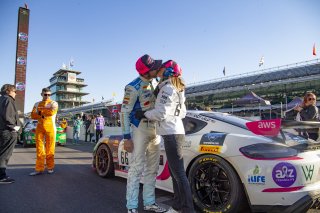 #66 Porsche 718 Cayman GT4 CLUBSPORT MR of Derek DeBoer and Spencer Pumpelly, TRG-The Racers Group, Pro-Am, Pirelli GT4 America, SRO, Indianapolis Motor Speedway, Indianapolis, IN, USA, October 2021
 | Brian Cleary/SRO