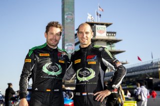 #54 Porsche 718 Cayman GT4 CS MR of Tim Pappas, Jeroen Bleekemolen and Sebastian Bleekemolen, Black Swan Racing, Intercontinental GT Challenge, GT4\SRO, Indianapolis Motor Speedway, Indianapolis, IN, USA, October 2021
 | Brian Cleary/SRO