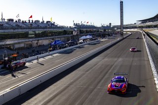 #19 Mercedes-AMG GT3 of Erin Vogel, Thomas Merrill, and Michael Cooper, DXDT Racing, Intercontinental GT Challenge, GT3 Pro-Am\SRO, Indianapolis Motor Speedway, Indianapolis, IN, USA, October 2021
 | Brian Cleary/SRO