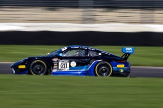 #20 Porsche GT3-R (991.ii) of Fred Poordad, Jan Heylen, and Max Root, Wright Motorsports, Intercontinental GT Challenge, GT3 Silver Cup\SRO, Indianapolis Motor Speedway, Indianapolis, IN, USA, October 2021
 | Brian Cleary/SRO