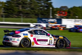 #66 Porsche 718 Cayman GT4 CLUBSPORT MR of Derek DeBoer and Spencer Pumpelly, TRG-The Racers Group, Pro-Am, Pirelli GT4 America, SRO, Indianapolis Motor Speedway, Indianapolis, IN, USA, October 2021
 | Brian Cleary/SRO