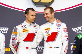 #25 Audi R8 LMS GT3 of Christopher Haase, Markus Winkelhock and Patric Niederhauser, Audi Sport Team Sainteloc, Intercontinental GT Challenge, GT3 Overall\SRO, Indianapolis Motor Speedway, Indianapolis, IN, USA, October 2021
 | Brian Cleary/SRO
