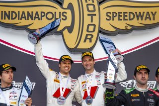 #25 Audi R8 LMS GT3 of Christopher Haase, Markus Winkelhock and Patric Niederhauser, Audi Sport Team Sainteloc, Intercontinental GT Challenge, GT3 Overall\SRO, Indianapolis Motor Speedway, Indianapolis, IN, USA, October 2021
 | Brian Cleary/SRO
