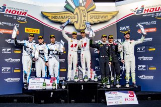 #25 Audi R8 LMS GT3 of Christopher Haase, Markus Winkelhock and Patric Niederhauser, Audi Sport Team Sainteloc, Intercontinental GT Challenge, GT3 Overall\SRO, Indianapolis Motor Speedway, Indianapolis, IN, USA, October 2021
 | Brian Cleary/SRO