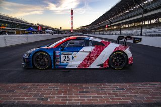 #25 Audi R8 LMS GT3 of Christopher Haase, Markus Winkelhock and Patric Niederhauser, Audi Sport Team Sainteloc, Intercontinental GT Challenge, GT3 Overall\SRO, Indianapolis Motor Speedway, Indianapolis, IN, USA, October 2021
 | Brian Cleary/SRO