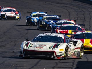 #61 Ferrari 488 GT3 of Jean-Claude Said, Conrad Grunewald and Mark Kvamme, AF Corse, Intercontinental GT Challenge, GT3 Am\SRO, Indianapolis Motor Speedway, Indianapolis, IN, USA, October 2021
 | Bob Chapman