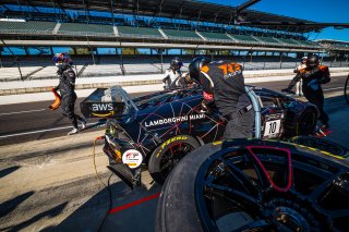 #10 Lamborghini Huracan GT3 Evo of Bill Sweedler, John Megrue, and Giacom Altoe, TR3 Racing, Intercontinental GT Challenge, GT3 Pro-Am\SRO, Indianapolis Motor Speedway, Indianapolis, IN, USA, October 2021
 | SRO Motorsports Group
