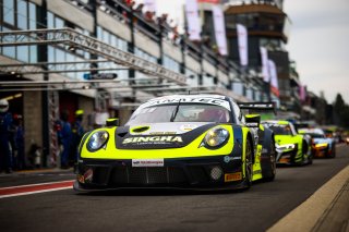 #39 Singha Racing Team TP 12 Porsche 911 GT3-R (991.II) - Piti BHIROMBHAKDI THA Christophe HAMON FRA Tanart SATHIENTHIRAKUL THA Earl BAMBER NZL Pro-Am Cup, Pre-Qualifying
 | SRO Motorsports Group