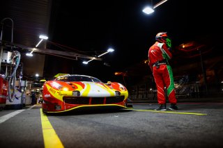 #21 AF Corse Ferrari 488 GT3 - Hugo DELACOUR ITA Cedric SBIRRAZZUOLI MCO Alessandro BALZAN ITA David PEREL ZAF Gold Cup, Night Practice
 | SRO Motorsports Group