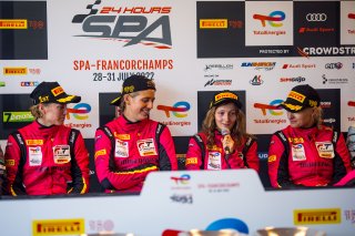 #83 Iron Dames Ferrari 488 GT3 - Rahel FREY CHE Sarah BOVY BEL Michelle GATTING DNK Doriane PIN FRA Gold Cup, Race | SRO Motorsports Group