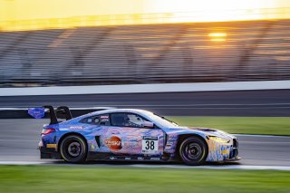 #38 BMW M4 GT3 of Samantha Tan, Nick Wittmer and Harry Gottsacker, ST Racing, Silver Cup, Indy 8 Hours, Intercontinental GT Challenge, Indianapolis Motor Speedway, Indianapolis, Indiana, Oct 2022.
 | Brian Cleary/SRO