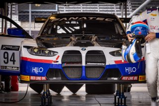 #94 BMW M4 GT3 of Chandler Hull, Richard Heistand and Bill Auberlen, BimmerWorld, Pro-Am, Indy 8 Hours, Intercontinental GT Challenge, Indianapolis Motor Speedway, Indianapolis, Indiana, Oct 2022.
 | Regis Lefebure/SRO