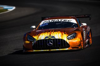 #75 Mercedes-AMG GT3 of Kenny Habul, Martin Konrad and Dominik Baumann, Sun Energy 1 Racing by AKKODIS ASP, Pro-Am, Indy 8 Hours, Intercontinental GT Challenge, Indianapolis Motor Speedway, Indianapolis, Indiana, Oct 2022.
 | Fabian Lagunas/SRO        
