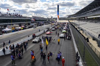 Grid, Indy 8 Hours, Intercontinental GT Challenge, Indianapolis Motor Speedway, Indianapolis, Indiana, Oct 2022.
 | Brian Cleary/SRO  