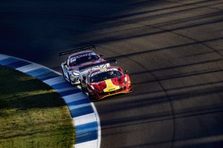 #71 Ferrari 488 GT3 of Ulysse De Pauw, Antonio Fuoco and Daniel Serra, AF CORSE - FRANCORCHAMPS, Pro, Indy 8 Hours, Intercontinental GT Challenge, Indianapolis Motor Speedway, Indianapolis, Indiana, Oct 2022.
 | Fabian Lagunas/SRO