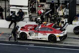 #77 Mercedes-AMG GT3 of Daniel Morad, Raffaele Marciello and Daniel Juncadella, Mercedes-AMG Team Craft-Bamboo Racing, Pro, Indy 8 Hours, Intercontinental GT Challenge, Indianapolis Motor Speedway, Indianapolis, Indiana, Oct 2022.
 | Brian Cleary/SRO  