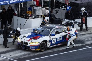 #94 BMW M4 GT3 of Chandler Hull, Richard Heistand and Bill Auberlen, BimmerWorld, Pro-Am, Indy 8 Hours, Intercontinental GT Challenge, Indianapolis Motor Speedway, Indianapolis, Indiana, Oct 2022.
 | Brian Cleary/SRO  