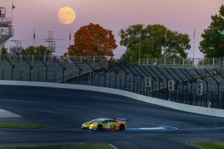 88 Lamborghini Huracan GT3 of Jason Harward, Seth Lucas and TBD, Zelus Motorsports, TBD, full, moon, SRO America, Indianapolis Motor Speedway, Indianapolis, Indiana, Oct 2022.
 | Brian Cleary/SRO  