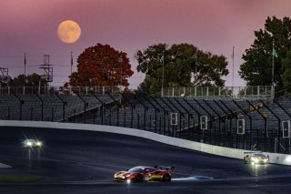#71 Ferrari 488 GT3 of Ulysse De Pauw, Antonio Fuoco and Daniel Serra, AF CORSE - FRANCORCHAMPS, Pro, full, moon, SRO America, Indianapolis Motor Speedway, Indianapolis, Indiana, Oct 2022.
 | Brian Cleary/SRO  