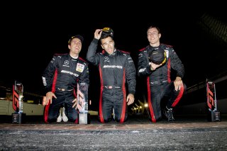 #77 Mercedes-AMG GT3 of Daniel Morad, Raffaele Marciello and Daniel Juncadella, Mercedes-AMG Team Craft-Bamboo Racing, Pro, Indy 8 Hours, Intercontinental GT Challenge, Indianapolis Motor Speedway, Indianapolis, Indiana, Oct 2022.
 | Brian Cleary/SRO  