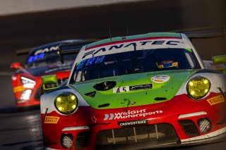 #45 Porsche 911 GT3-R (991.ii) of Charlie Luck, Elia Erhart and Jan Heylen, Wright Motorsports, Pro-Am, Indy 8 Hours, Intercontinental GT Challenge, Indianapolis Motor Speedway, Indianapolis, Indiana, Oct 2022.
 | Regis Lefebure/SRO