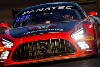 #04 Mercedes-AMG GT3 of George Kurtz, Ben Keating and Colin Braun, Crowdstrike Racing with Riley Motorsports, Pro-Am, Indy 8 Hours, Intercontinental GT Challenge, Indianapolis Motor Speedway, Indianapolis, Indiana, Oct 2022.
 | Regis Lefebure/SRO