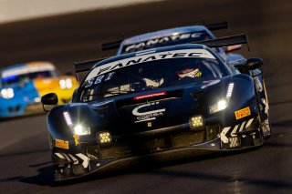 #34 Ferrari 488 GT3 of Cedric Sbirrazzuoli, Daniel Mancinelli and Alessandro Balzan, Conquest Racing, Pro, Indy 8 Hours, Intercontinental GT Challenge, Indianapolis Motor Speedway, Indianapolis, Indiana, Oct 2022.
 | Regis Lefebure/SRO