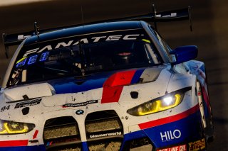 #94 BMW M4 GT3 of Chandler Hull, Richard Heistand and Bill Auberlen, BimmerWorld, Pro-Am, Indy 8 Hours, Intercontinental GT Challenge, Indianapolis Motor Speedway, Indianapolis, Indiana, Oct 2022.
 | Regis Lefebure/SRO