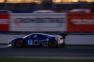 #34 Ferrari 488 GT3 of Cedric Sbirrazzuoli, Daniel Mancinelli and Alessandro Balzan, Conquest Racing, Pro, Indy 8 Hours, Intercontinental GT Challenge, Indianapolis Motor Speedway, Indianapolis, Indiana, Oct 2022.
 | Regis Lefebure/SRO