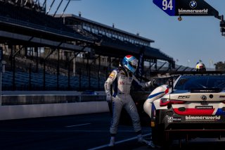 #94 BMW M4 GT3 of Chandler Hull, Richard Heistand and Bill Auberlen, BimmerWorld, Pro-Am, Indy 8 Hours, Intercontinental GT Challenge, Indianapolis Motor Speedway, Indianapolis, Indiana, Oct 2022.
 | Regis Lefebure/SRO