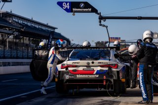 #94 BMW M4 GT3 of Chandler Hull, Richard Heistand and Bill Auberlen, BimmerWorld, Pro-Am, Indy 8 Hours, Intercontinental GT Challenge, Indianapolis Motor Speedway, Indianapolis, Indiana, Oct 2022.
 | Regis Lefebure/SRO