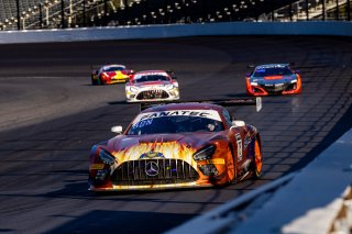 #75 Mercedes-AMG GT3 of Kenny Habul, Martin Konrad and Dominik Baumann, Sun Energy 1 Racing by AKKODIS ASP, Pro-Am, Indy 8 Hours, Intercontinental GT Challenge, Indianapolis Motor Speedway, Indianapolis, Indiana, Oct 2022.
 | Regis Lefebure/SRO