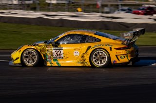 #32 Porsche 911 GT3-R (991.ii) of Kyle Washington, James Sofronas and Klaus Bachler, GMG RacingIndy 8 Hours, Intercontinental GT Challenge, Indianapolis Motor Speedway, Indianapolis, Indiana, Oct 2022.
 | Regis Lefebure/SRO
