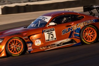 #75 Mercedes-AMG GT3 of Kenny Habul, Martin Konrad and Dominik Baumann, Sun Energy 1 Racing by AKKODIS ASP, Pro-Am, Indy 8 Hours, Intercontinental GT Challenge, Indianapolis Motor Speedway, Indianapolis, Indiana, Oct 2022.
 | Regis Lefebure/SRO