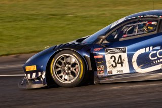 #34 Ferrari 488 GT3 of Cedric Sbirrazzuoli, Daniel Mancinelli and Alessandro Balzan, Conquest Racing, Pro, Indy 8 Hours, Intercontinental GT Challenge, Indianapolis Motor Speedway, Indianapolis, Indiana, Oct 2022.
 | Regis Lefebure/SRO