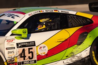 #45 Porsche 911 GT3-R (991.ii) of Charlie Luck, Elia Erhart and Jan Heylen, Wright Motorsports, Pro-Am, Indy 8 Hours, Intercontinental GT Challenge, Indianapolis Motor Speedway, Indianapolis, Indiana, Oct 2022.
 | Regis Lefebure/SRO