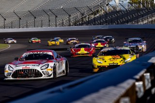 #77 Mercedes-AMG GT3 of Daniel Morad, Raffaele Marciello and Daniel Juncadella, Mercedes-AMG Team Craft-Bamboo Racing, Pro, Indy 8 Hours, Intercontinental GT Challenge, Indianapolis Motor Speedway, Indianapolis, Indiana, Oct 2022.
 | Regis Lefebure/SRO
