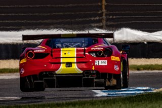 #51 Ferrari 488 GT3 of Pierre Ragues, Davide Rigon and Miguel Molina, AF CORSE - FRANCORCHAMPS, Pro, Indy 8 Hours, Intercontinental GT Challenge, Indianapolis Motor Speedway, Indianapolis, Indiana, Oct 2022.
 | Brian Cleary/SRO  