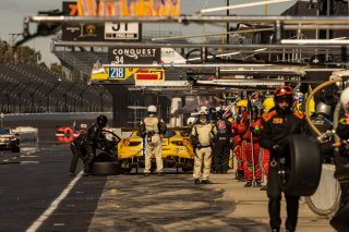 #218 Ferrari 488 GT3 of Jarett Andretti, Jeff Westphal and Ryan Briscoe, Andretti Autosport x Vital Speed, Pro, Indy 8 Hours, Intercontinental GT Challenge, Indianapolis Motor Speedway, Indianapolis, Indiana, Oct 2022.
 | Brian Cleary/SRO  