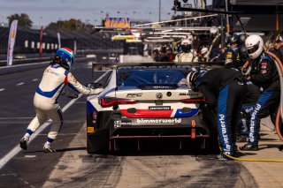 #94 BMW M4 GT3 of Chandler Hull, Richard Heistand and Bill Auberlen, BimmerWorld, Pro-Am, Indy 8 Hours, Intercontinental GT Challenge, Indianapolis Motor Speedway, Indianapolis, Indiana, Oct 2022.
 | Brian Cleary/SRO  