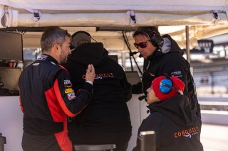 #34 Ferrari 488 GT3 of Cedric Sbirrazzuoli, Daniel Mancinelli and Alessandro Balzan, Conquest Racing, Pro, Indy 8 Hours, Intercontinental GT Challenge, Indianapolis Motor Speedway, Indianapolis, Indiana, Oct 2022.
 | Brian Cleary/SRO  