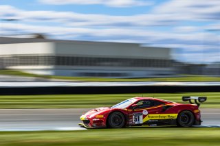 #51 Ferrari 488 GT3 of Pierre Ragues, Davide Rigon and Miguel Molina, AF CORSE - FRANCORCHAMPS, Pro, Indy 8 Hours, Intercontinental GT Challenge, Indianapolis Motor Speedway, Indianapolis, Indiana, Oct 2022.
 | Fabian Lagunas/SRO        