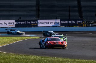 #13 Ferrari 488 GT3 of Justin Wetherill, Conrad Grunewald and Ryan Dalziel, Triarsi Competizione, Pro-Am, Indy 8 Hours, Intercontinental GT Challenge, Indianapolis Motor Speedway, Indianapolis, Indiana, Oct 2022.
 | Fabian Lagunas/SRO        