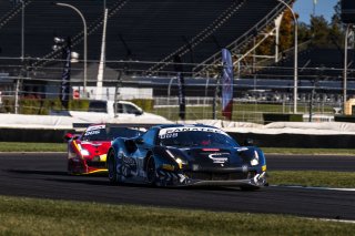 #34 Ferrari 488 GT3 of Cedric Sbirrazzuoli, Daniel Mancinelli and Alessandro Balzan, Conquest Racing, Pro, Indy 8 Hours, Intercontinental GT Challenge, Indianapolis Motor Speedway, Indianapolis, Indiana, Oct 2022.
 | Fabian Lagunas/SRO        