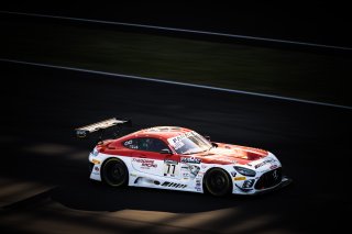 #77 Mercedes-AMG GT3 of Daniel Morad, Raffaele Marciello and Daniel Juncadella, Mercedes-AMG Team Craft-Bamboo Racing, Pro, Indy 8 Hours, Intercontinental GT Challenge, Indianapolis Motor Speedway, Indianapolis, Indiana, Oct 2022.
 | Fabian Lagunas/SRO        