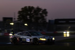#94 BMW M4 GT3 of Chandler Hull, Richard Heistand and Bill Auberlen, BimmerWorld, Pro-Am, Indy 8 Hours, Intercontinental GT Challenge, Indianapolis Motor Speedway, Indianapolis, Indiana, Oct 2022.
 | Fabian Lagunas/SRO        