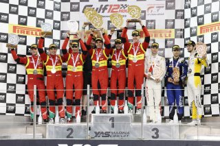 Davide Rigon / Alessio Rovera / Nicklas Nielsen -  AF Corse  - Francochamps Motors,  Ferrari 488 GT3,  Antonio Fuoco / James Calado / Alessandro Pier Guidi - AF Corse  - Francochamps Motors,  Christopher Haase / Patric Niederhauser / Erwan Bastard - Audi  | JEP/SRO
